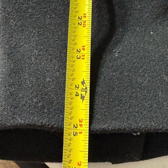 Joseph Abboud Men's Black Wool Cashmere Blend  Overcoat Topcoat Peacoat Size 46R - Picture 8 of 12